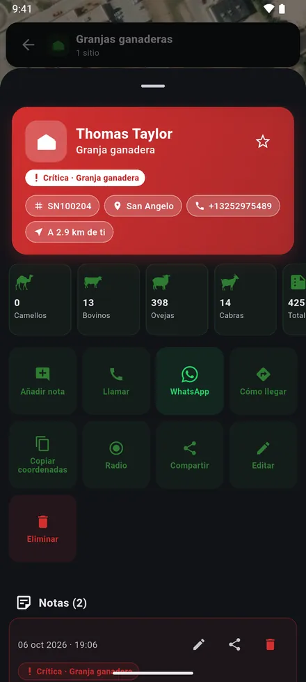 Todas las pantallas lo siguen, mapas y fichas incluidos.